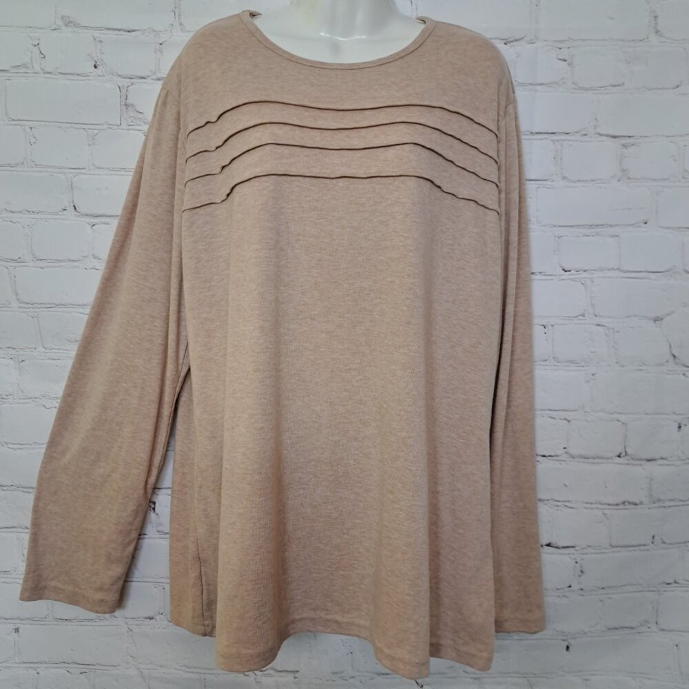 Fantaslook NEW Long Sleeve Pleated Casual Top Blouse Size XL